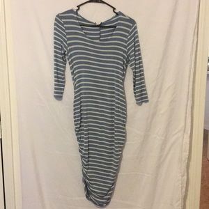 Striped maternity dress